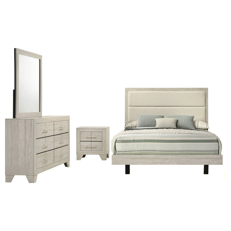 Trenton 4-piece Full Bedroom Set Rustic Cream by Unique Piece Furniture
