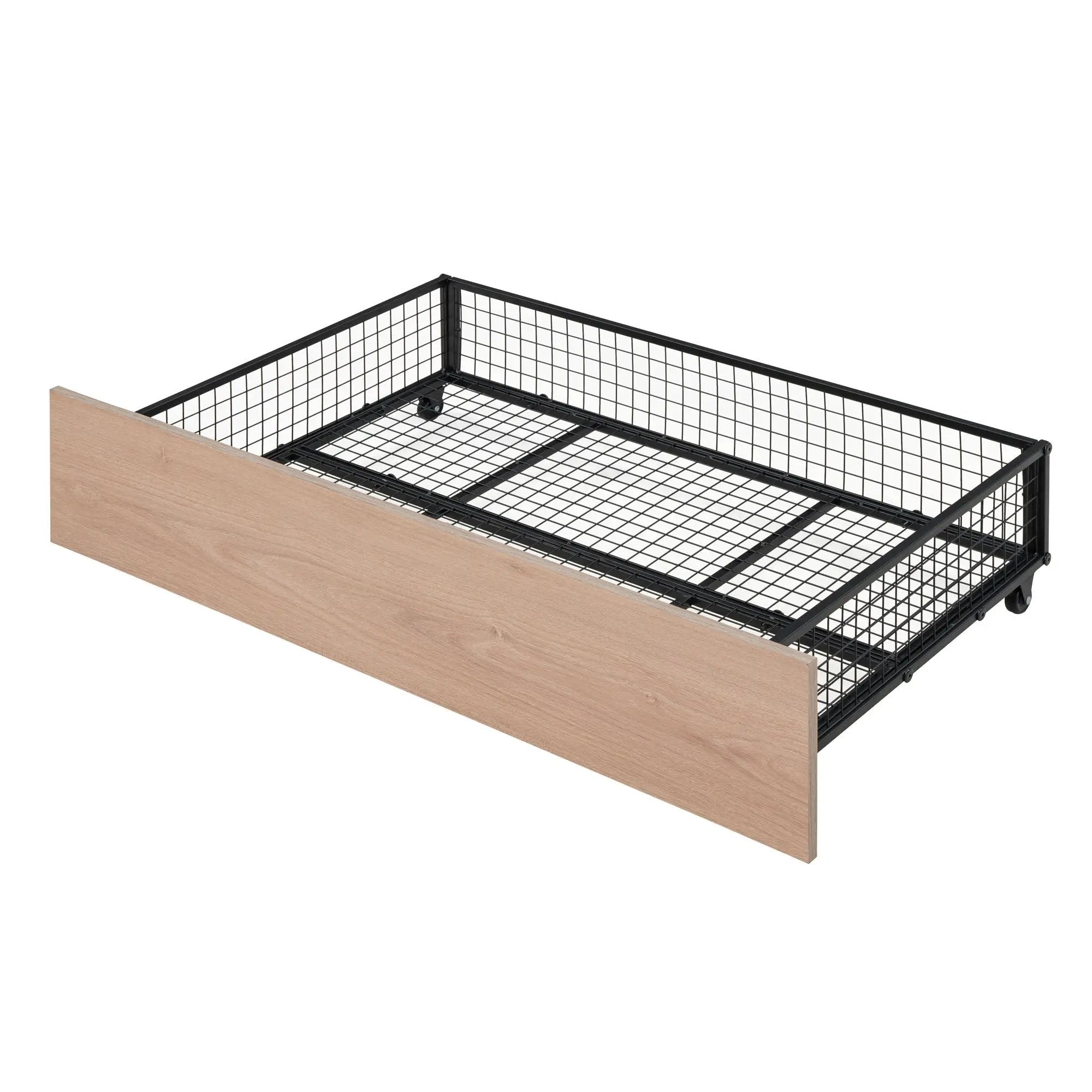 Triple Bunk Bed With Drawers, Multi-Functional Frame With Desks And Shelves In The Middle by HouseOfZazla