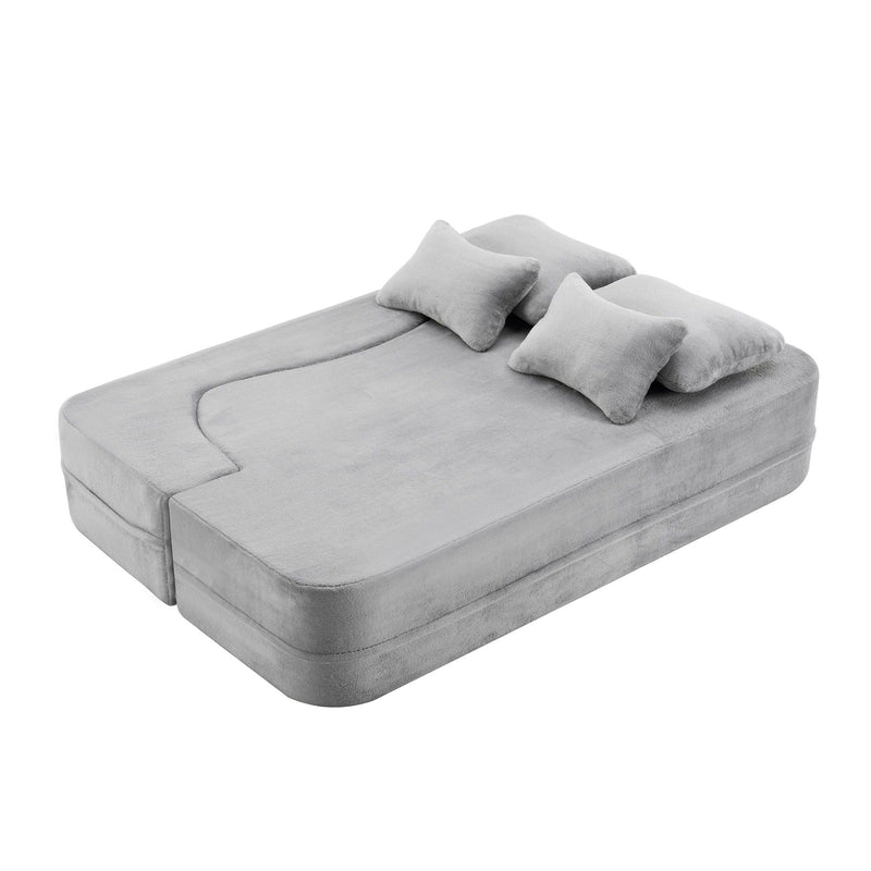 Modern Floor Sofa With 4 Pillows