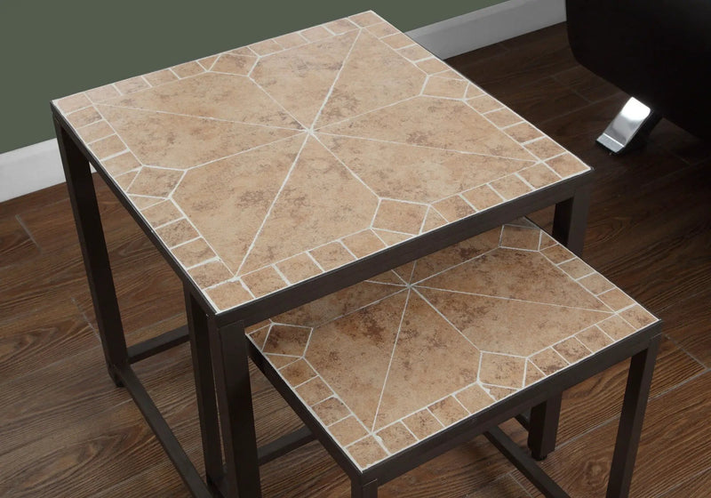 Nesting Table, Space-Saving Design Transitional (Set of 2) by HouseOfZazla
