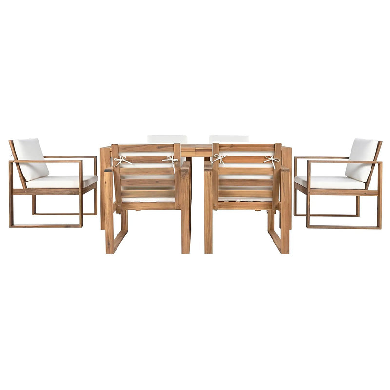 TREXM Patio Table and Chairs Set, 7-Piece Outdoor Dining Set for 6 by HouseOfZazla