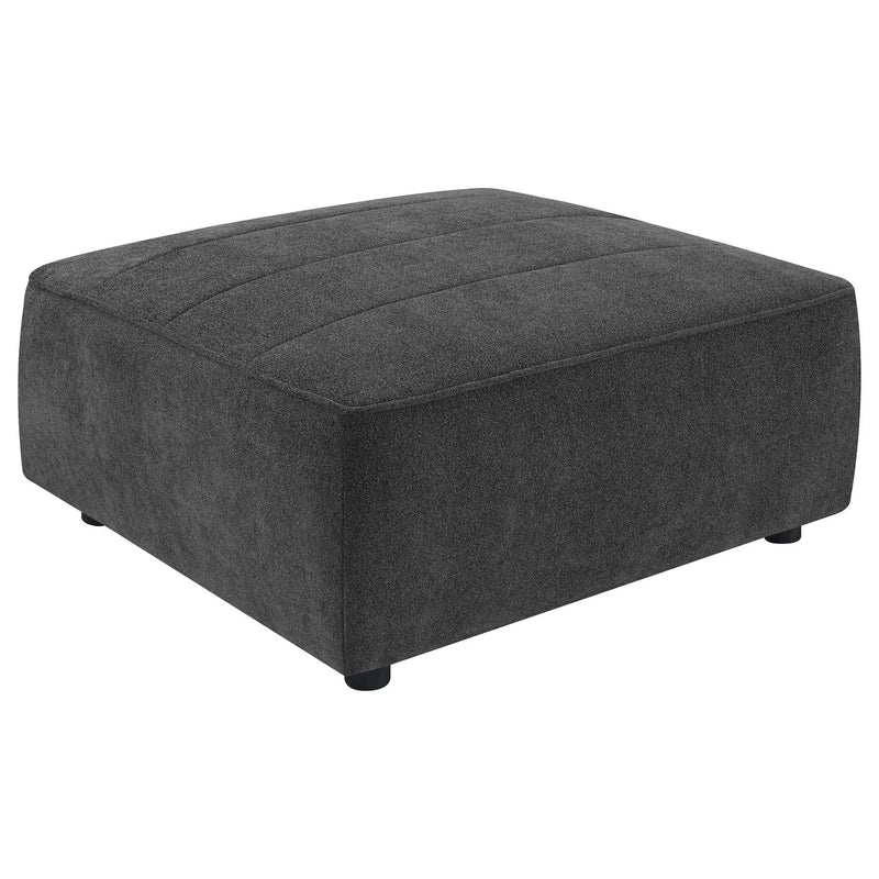 Ortega - Square Ottoman - Charcoal by HouseOfZazla