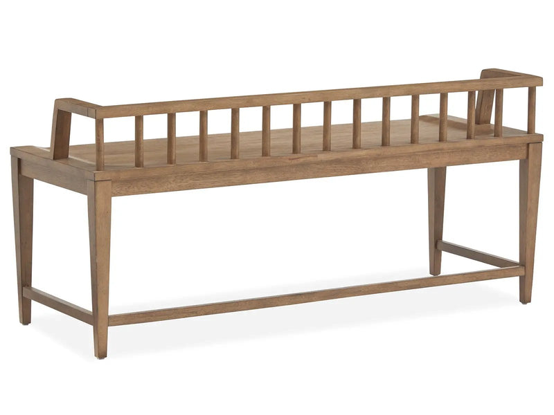 Lindon - Arm Bench With Low Back - Light Brown by Unique Piece Furniture
