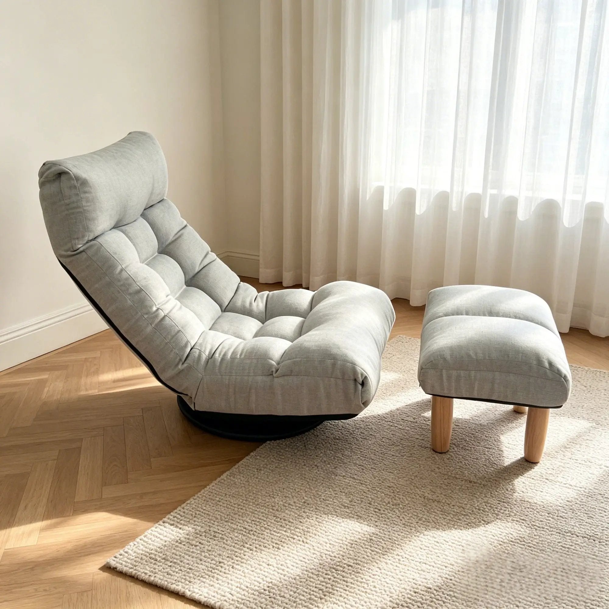 Adjustable Japanese Reclining Floor Chair Sofa With Metal Frame For Living Room by Unique Piece Furniture