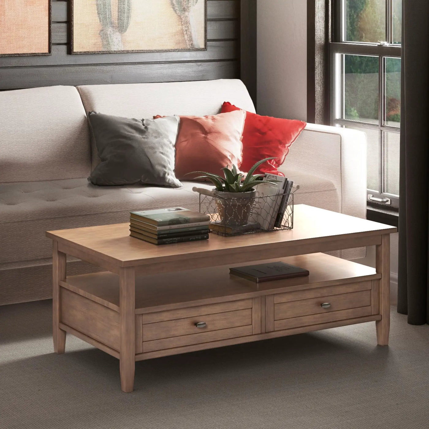 Warm Shaker - Coffee Table With Functional Storage by HouseOfZazla