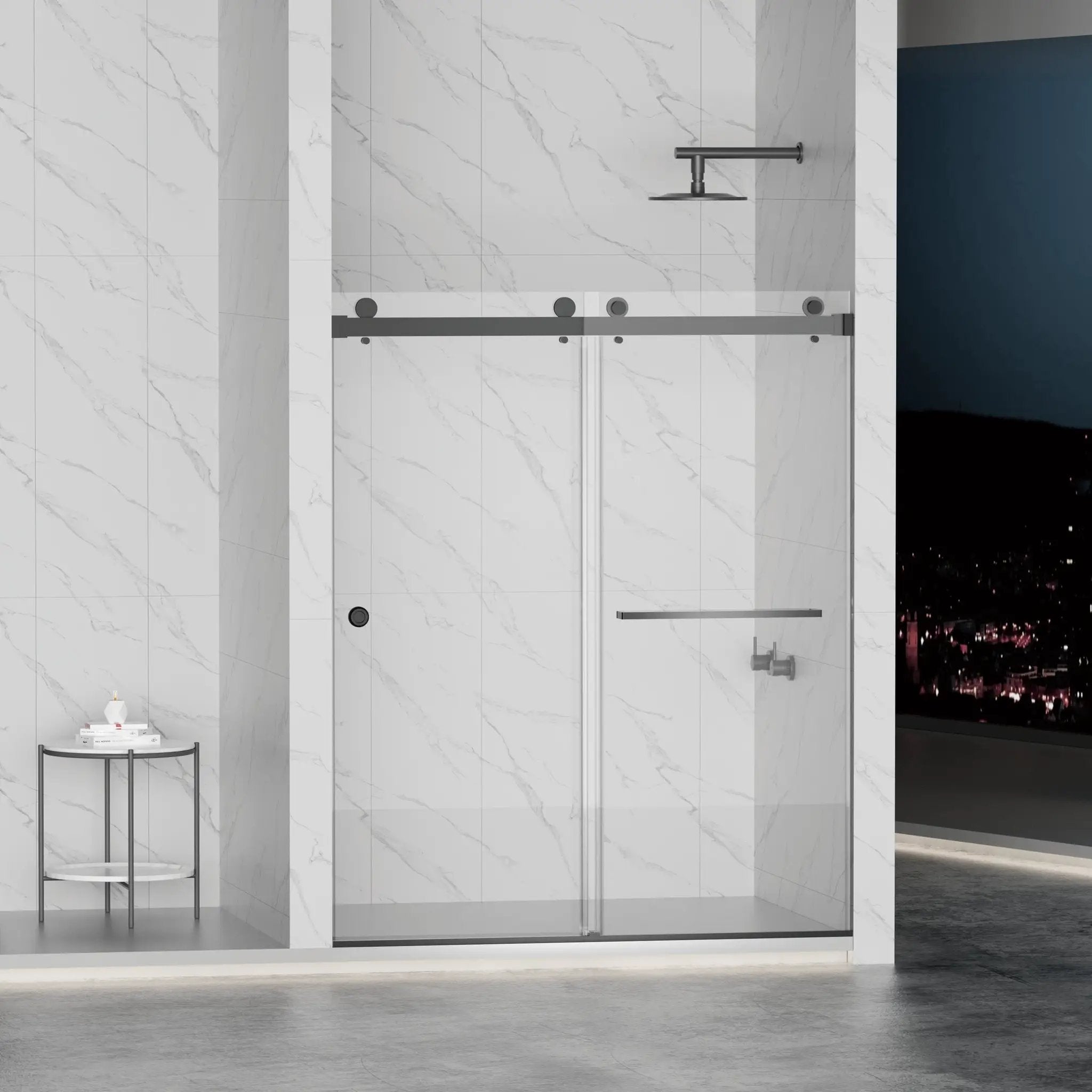 Frameless Shower Door - Double Sliding Design by HouseOfZazla
