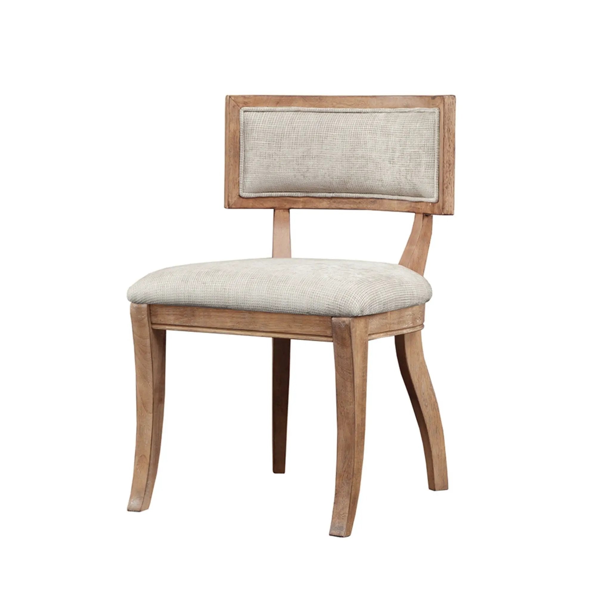 Classic Dining Chair With Curved Back (Set of 2) - Beige / Light Natural by HouseOfZazla