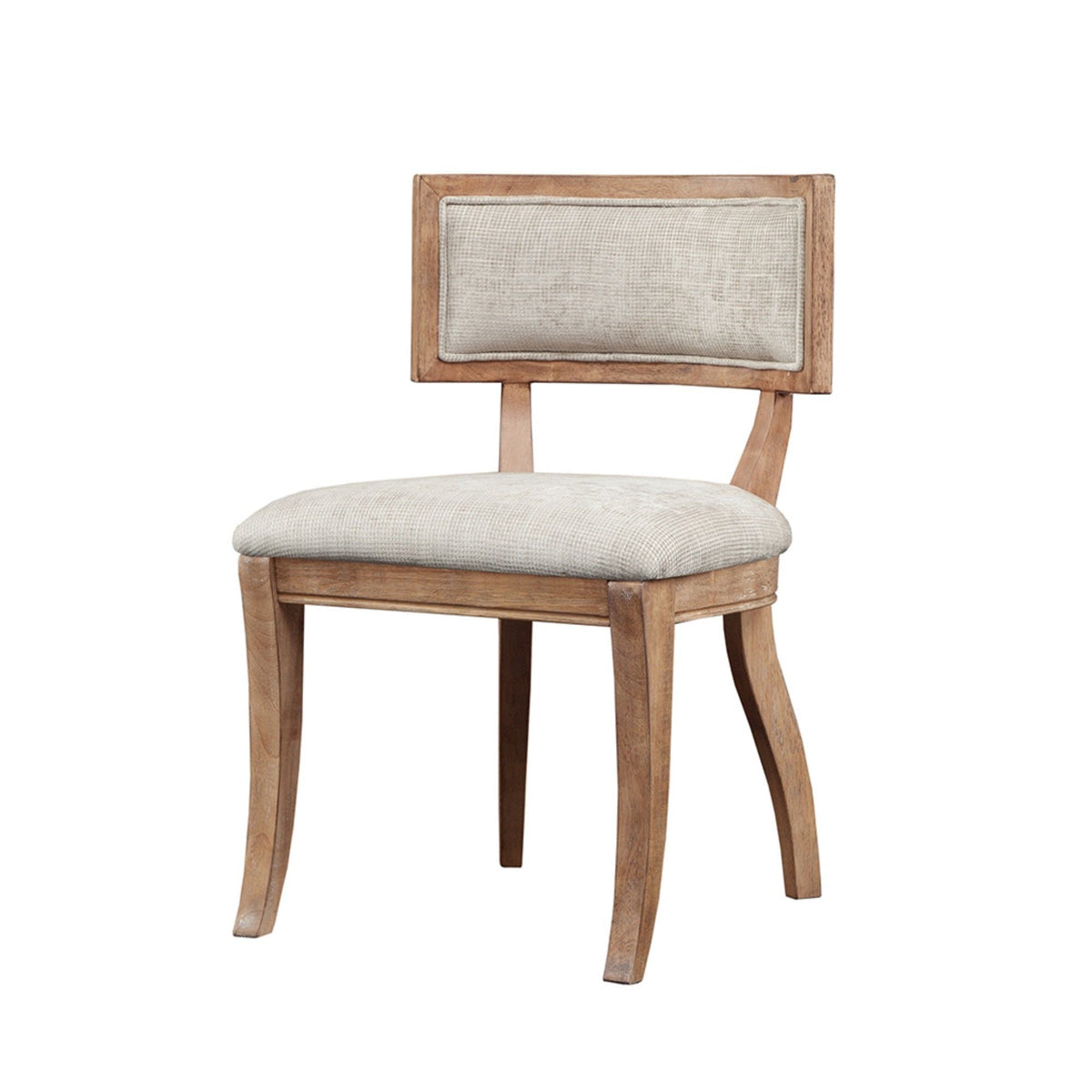Beige Classic Dining Chair Set with Curved Back - Set of 2