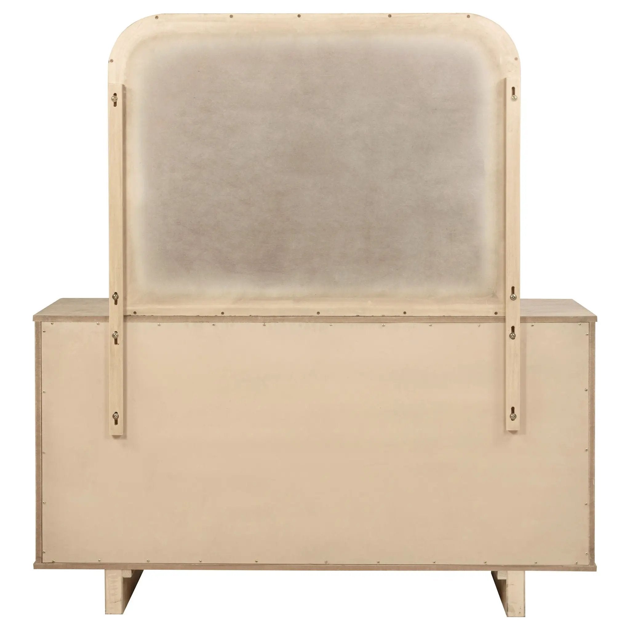 Kailani 9-drawer Dresser and Mirror Beige Oak by Unique Piece Furniture