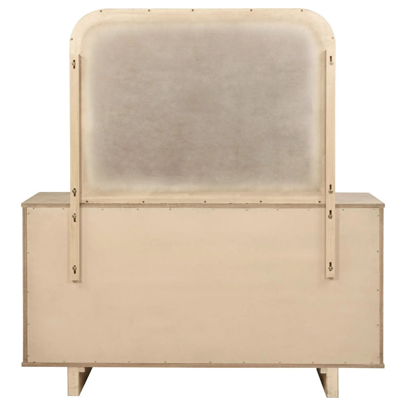 Kailani 9-drawer Dresser and Mirror Beige Oak by Unique Piece Furniture