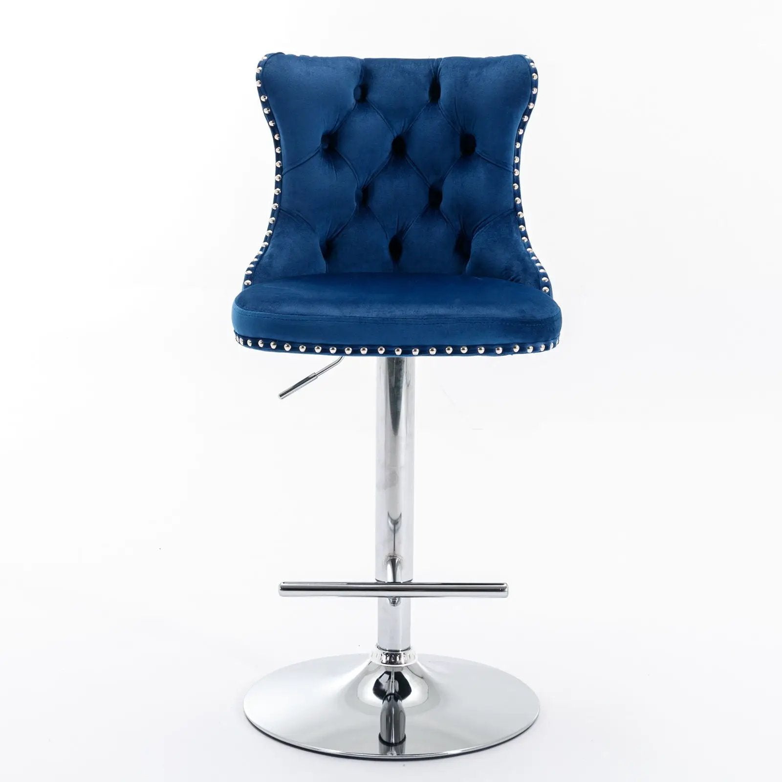 Swivel Barstools Adjusatble Seat Height From 25-33", Modern Upholstered Base Bar Stools With Backs Comfortable Tufted For Home Pub And Kitchen Island (Set of 2) by Unique Piece Furniture