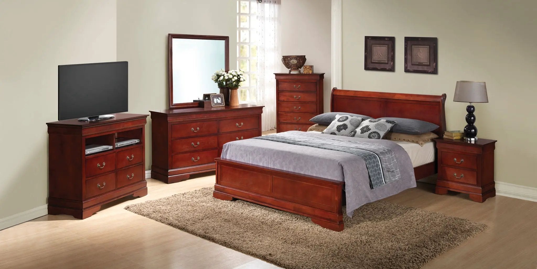 Sleigh Bed With Low Footboard by Unique Piece Furniture