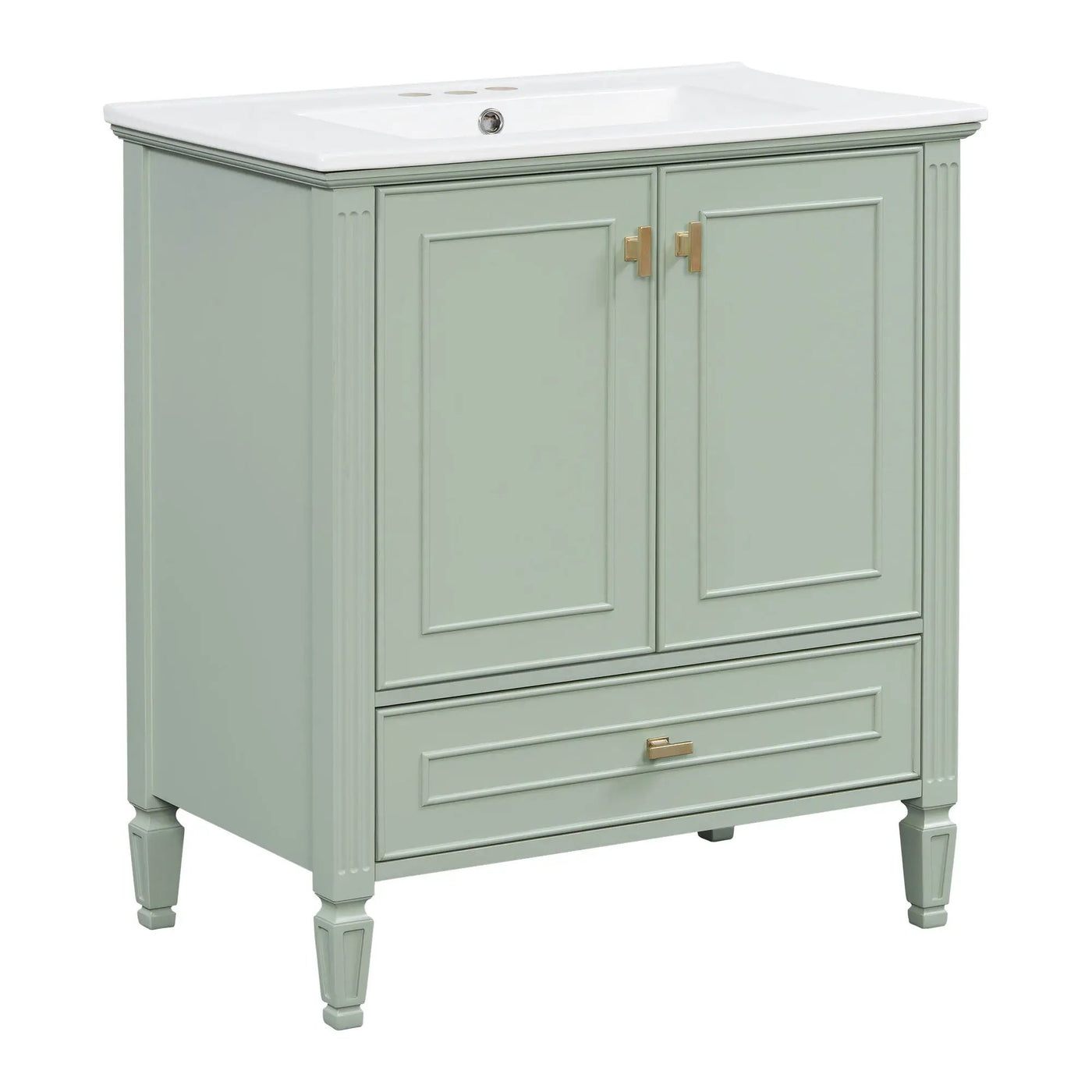 Freestanding Vanity With 1 Drawer & 2 Soft Close Doors With Door Mounted Storage by HouseOfZazla