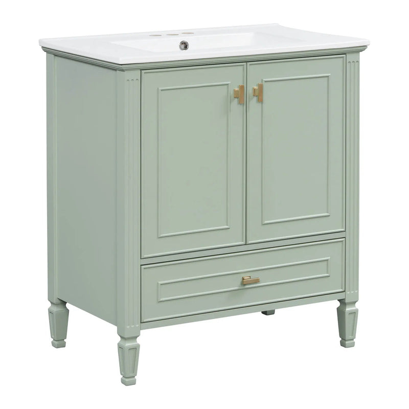 Freestanding Vanity With 1 Drawer & 2 Soft Close Doors With Door Mounted Storage by HouseOfZazla
