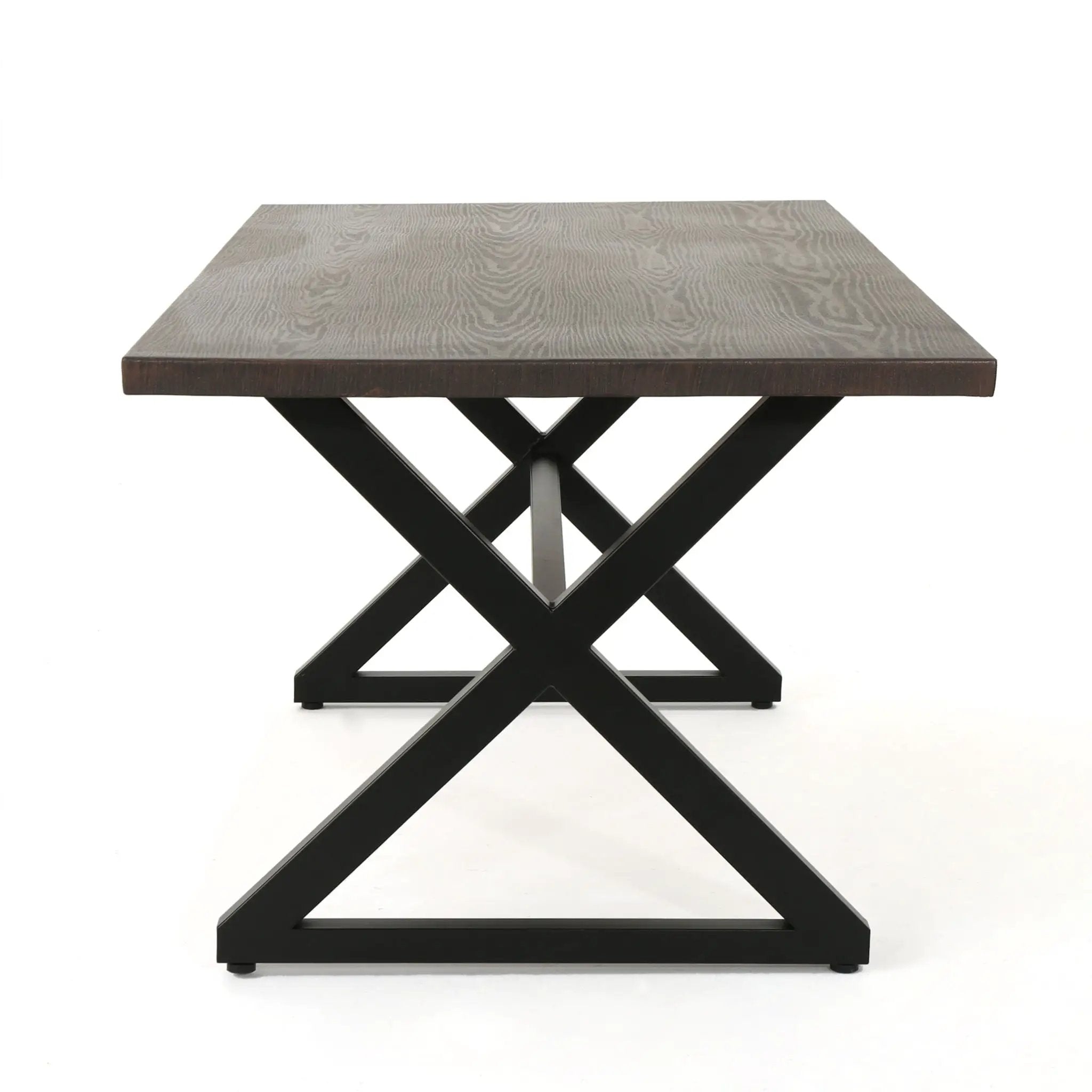 Rolando Outdoor Aluminum Dining Table with Steel Frame by HouseOfZazla