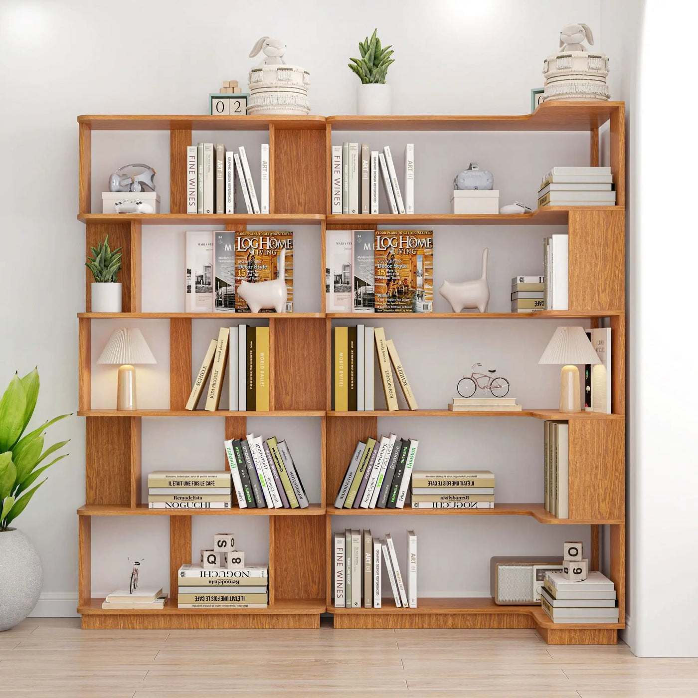 Modern 5 Tier Open Storage Bookcase by HouseOfZazla