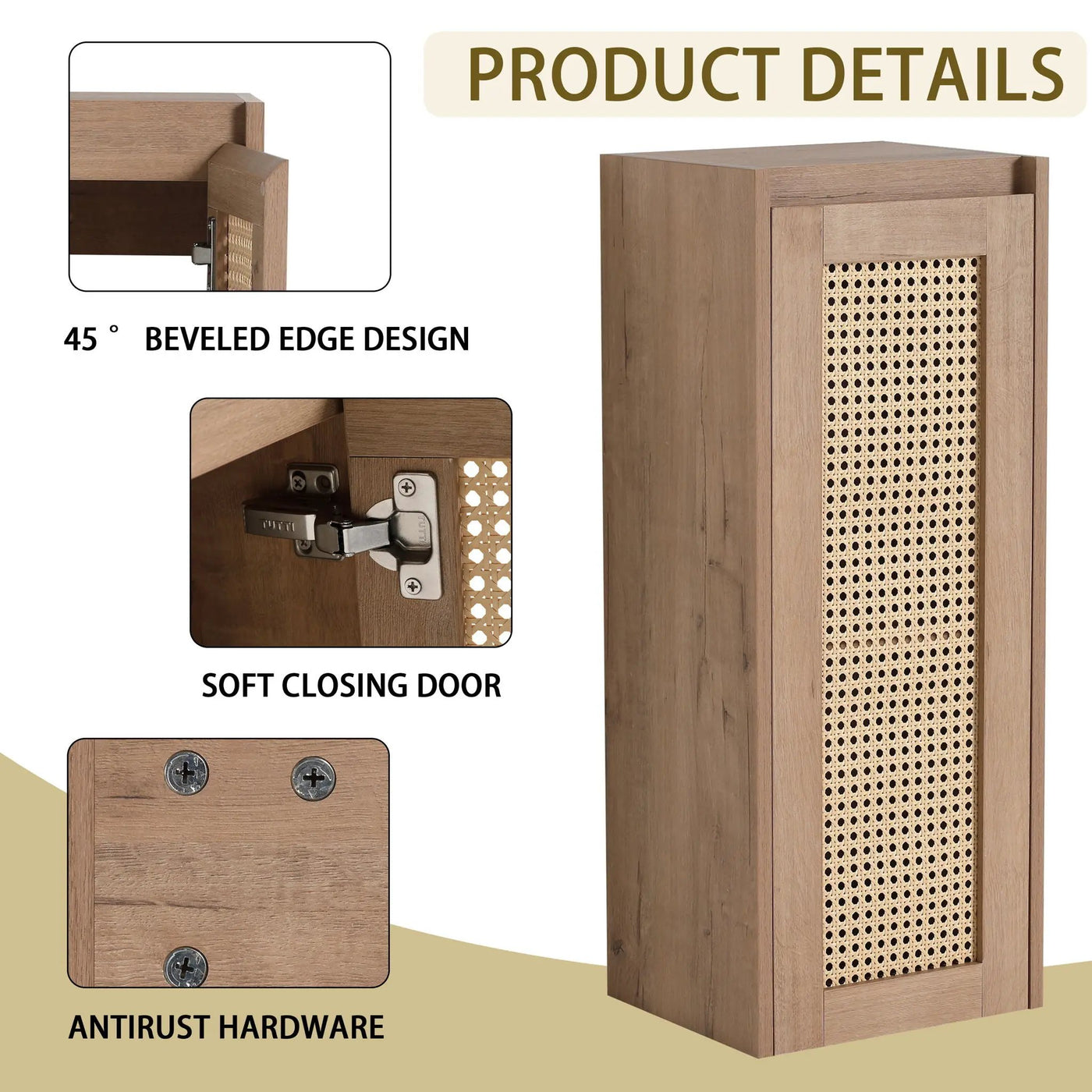 Modern Imitative Wall Mounted Bathroom Vanity With Resin Sink And Side Cabinet by Unique Piece Furniture