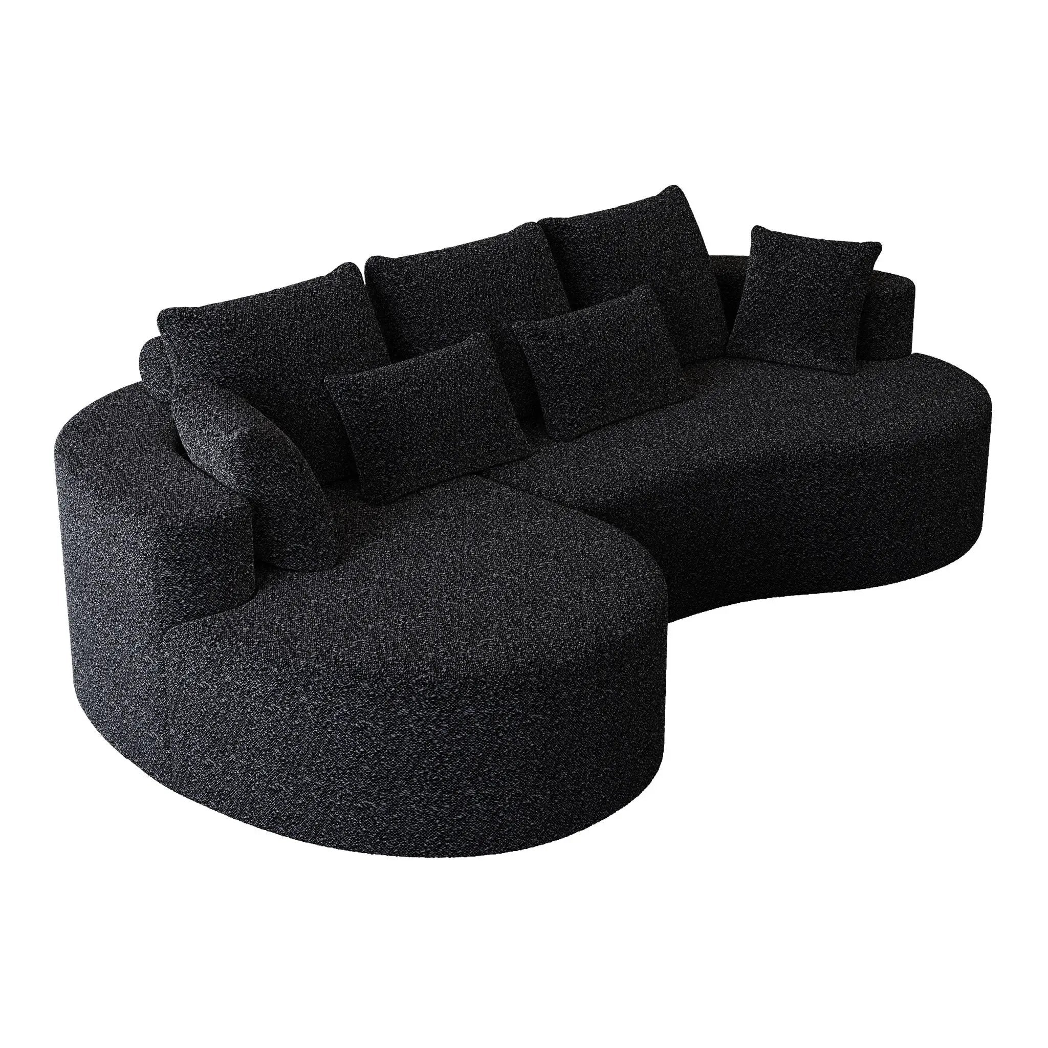 Curved Oversized Sectional Sofa With Extra Deep Seat by HouseOfZazla