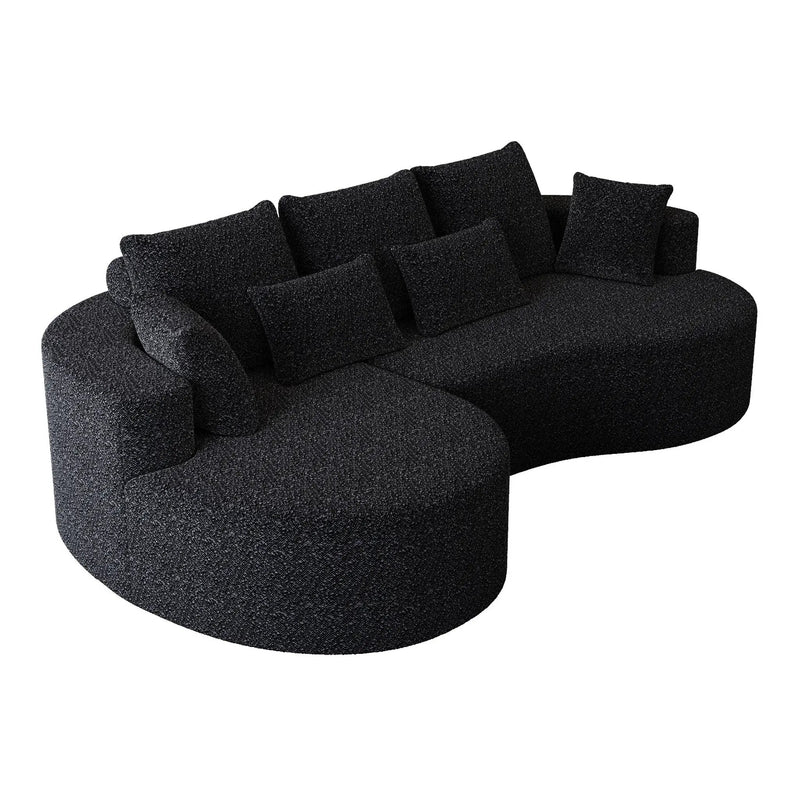 Curved Oversized Sectional Sofa With Extra Deep Seat by HouseOfZazla