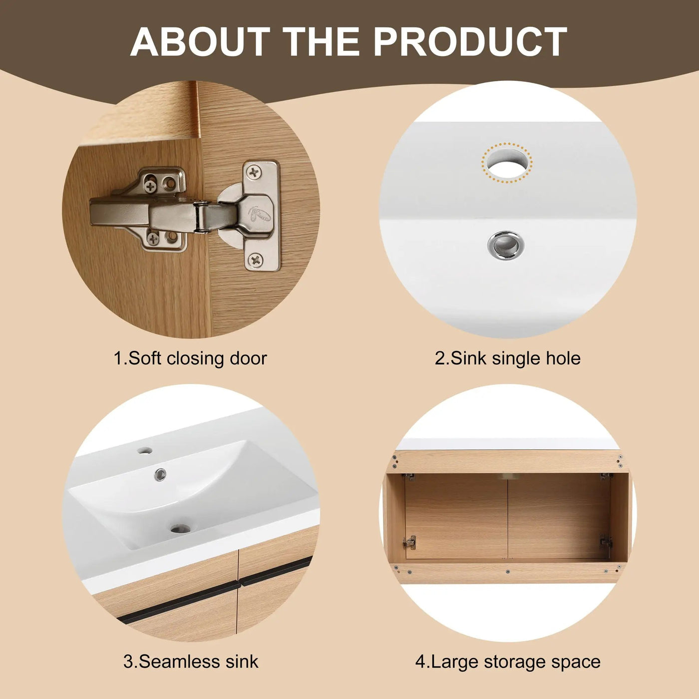 Bathroom Vanity Set With Resin Countertop Sink, 2 Doors by HouseOfZazla