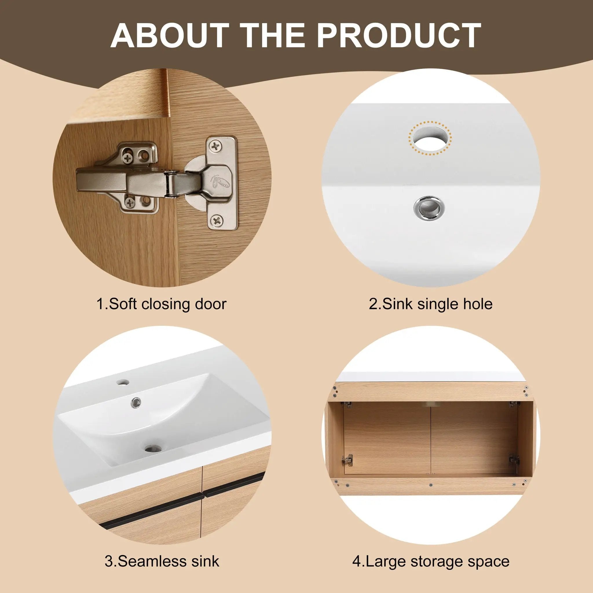Bathroom Vanity Set With Resin Countertop Sink, 2 Doors by HouseOfZazla