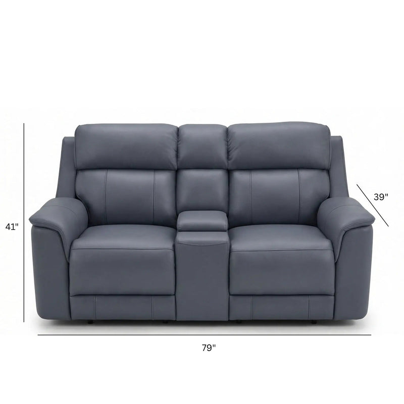 Oslo - Dual Power Reclining Loveseat With Console by Unique Piece Furniture