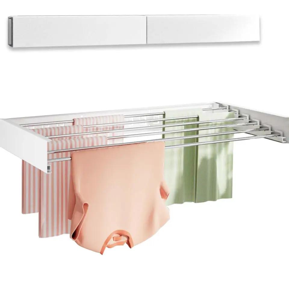 Vikaqi Wall Mounted Clothes Drying Rack 40 inches, Foldable Wall Mount Laundry Drying Rack Folding Indoor, Drying Rack Clothing Collapsible, Towel Dry by Selzalot