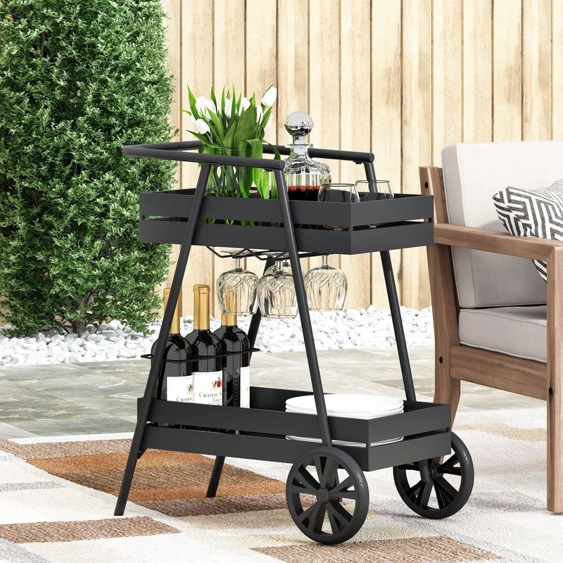 Modern Industrial Bar Cart by HouseOfZazla