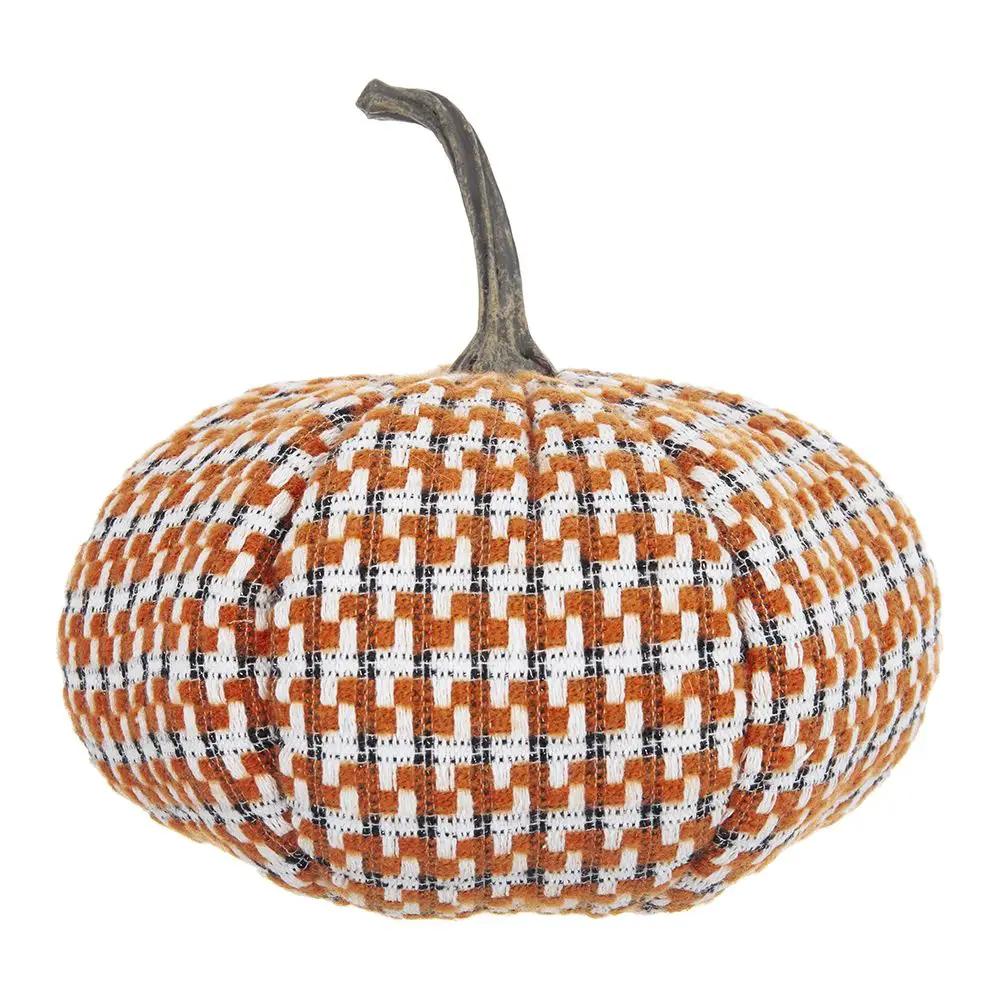 Pumpkin Ornament Decor For Holiday Harvest Festival Fall Festival & Thanksgiving (Set of 2) - Orange Multi by HouseOfZazla
