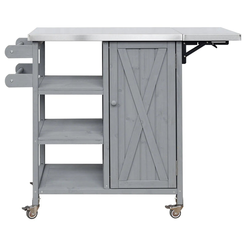 Foldable Outdoor Kitchen Island Patio Kitchen Cart by HouseOfZazla