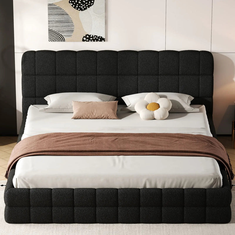 Upholstered Platform Bed With Headboard by Unique Piece Furniture
