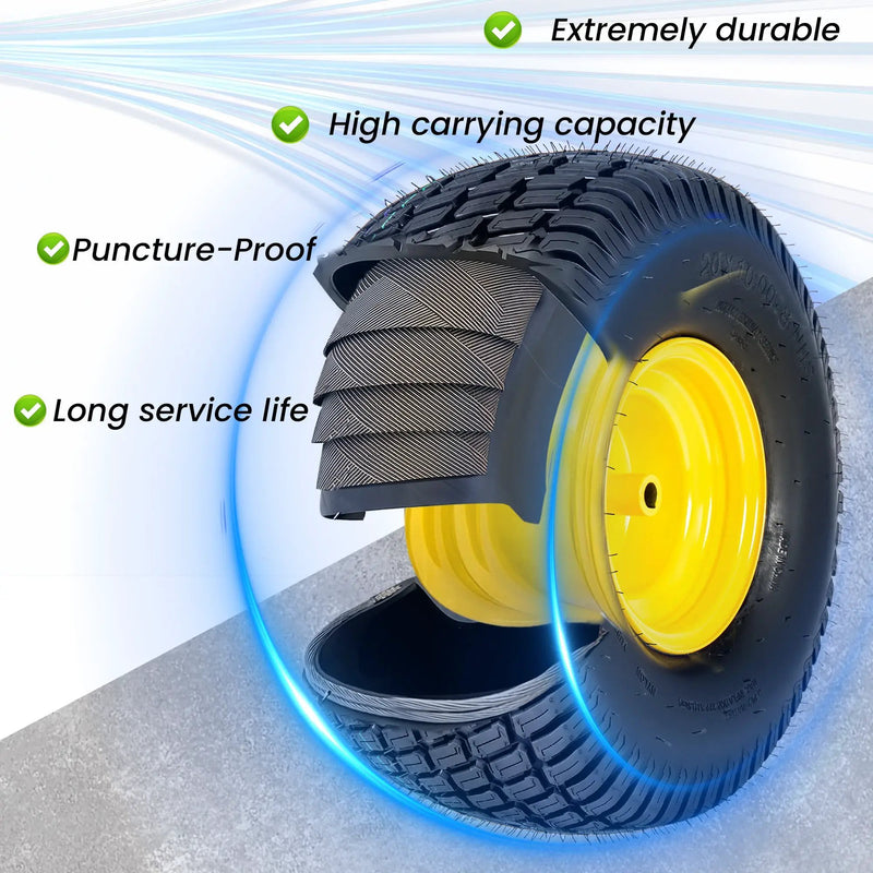 Set of 2 Lawn Mower Tires and Wheel Assembly by HouseOfZazla