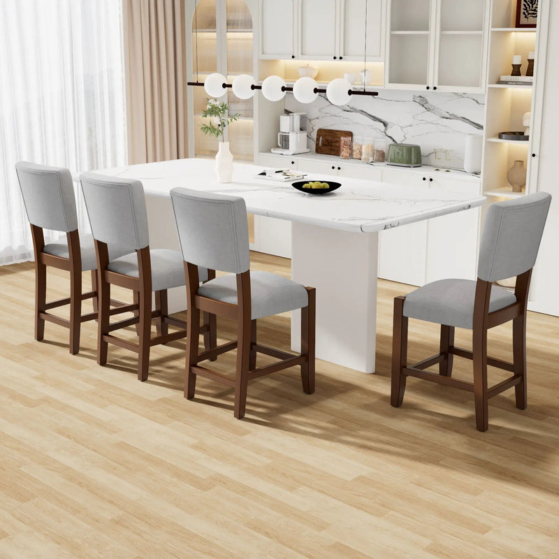 Mid Century Modern Bar Stools, Upholstered Counter Chairs by Unique Piece Furniture