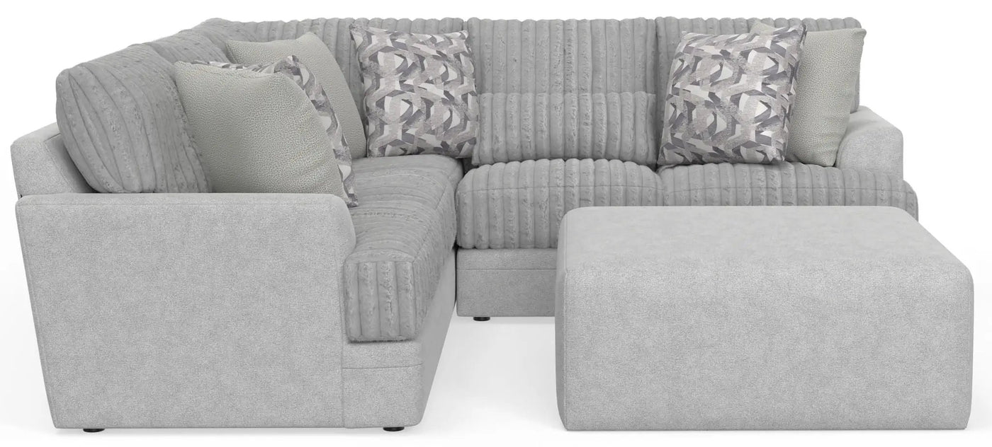 Titan - Sectional With Comfort Coil Seating, Cocktail Ottoman And Accent Pillows Included by Unique Piece Furniture