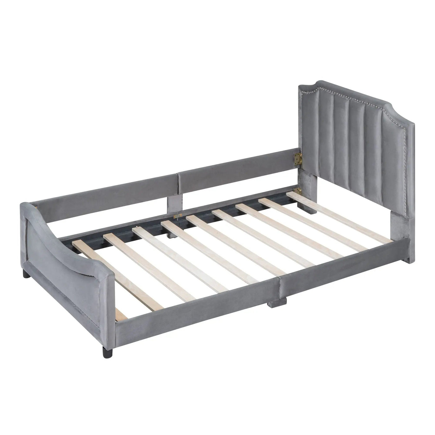 Upholstered Daybed With Classic Stripe Shaped Headboard by Unique Piece Furniture