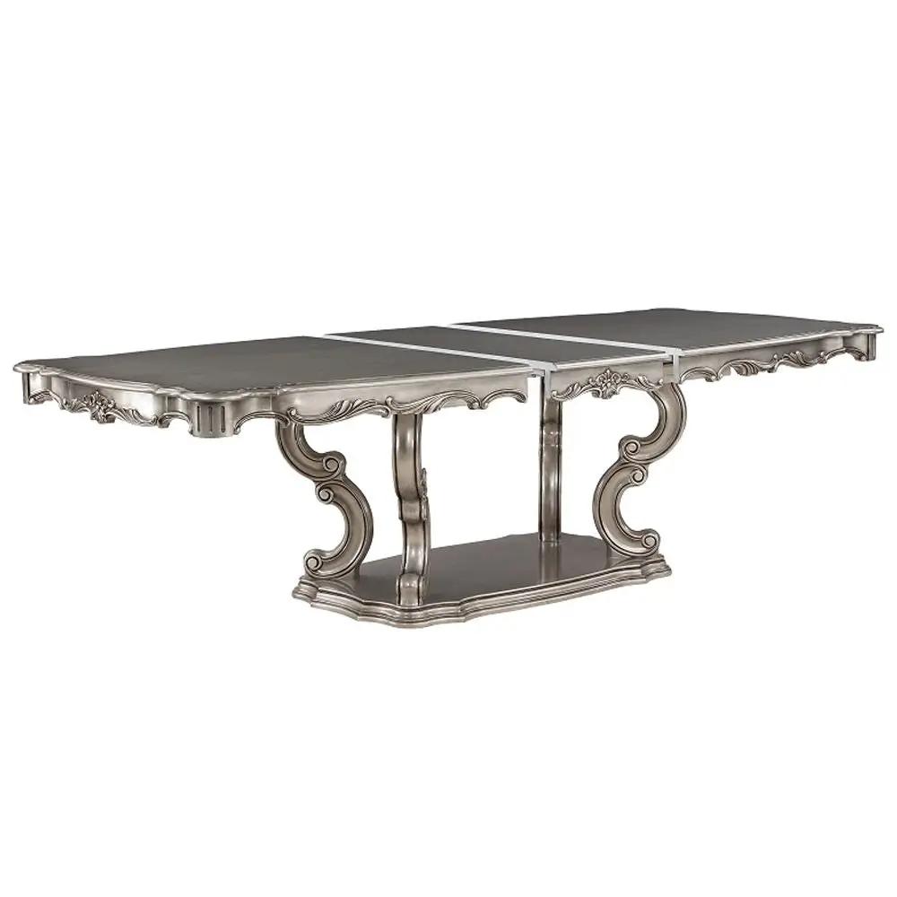 Ariadne - Dining Table With Pedestal - Antique Platinum by Unique Piece Furniture