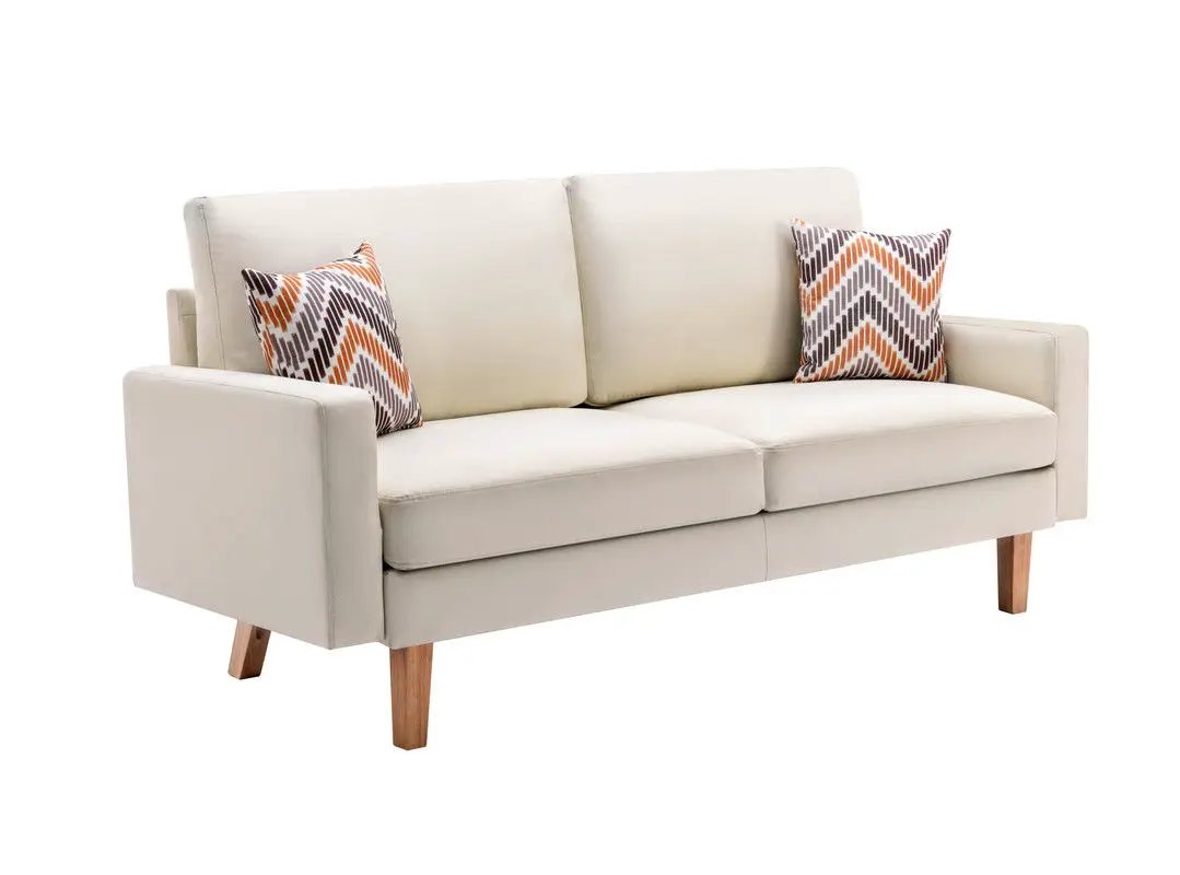 Bahamas - Minimalistic Sofa With 2 Throw Pillows by HouseOfZazla