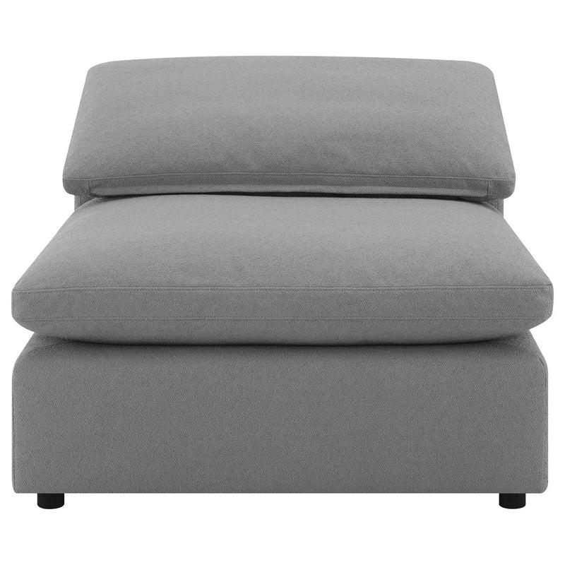 Raleigh Boucle Upholstered Armless Chair Grey by Unique Piece Furniture