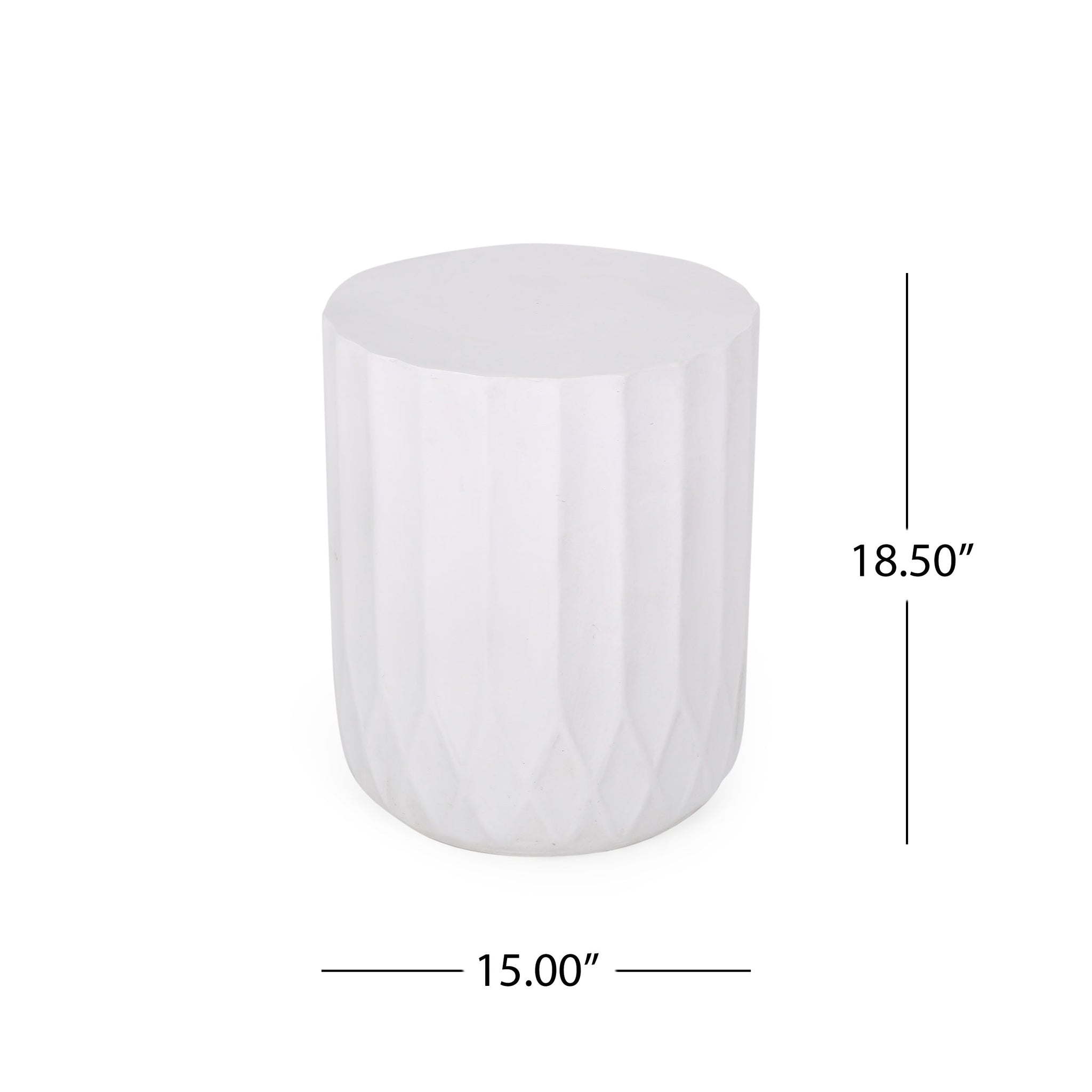 Round Outdoor Side Table, 15" W x 15" D End Table by HouseOfZazla