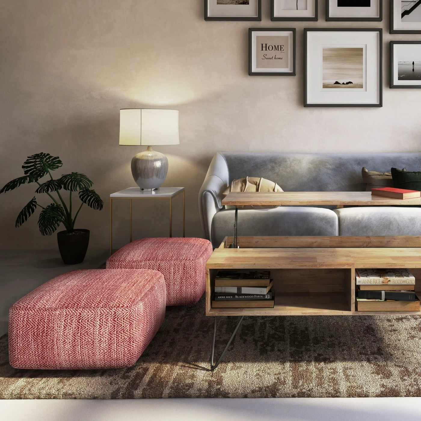 Nate - Handcrafted Square Pouf by Unique Piece Furniture