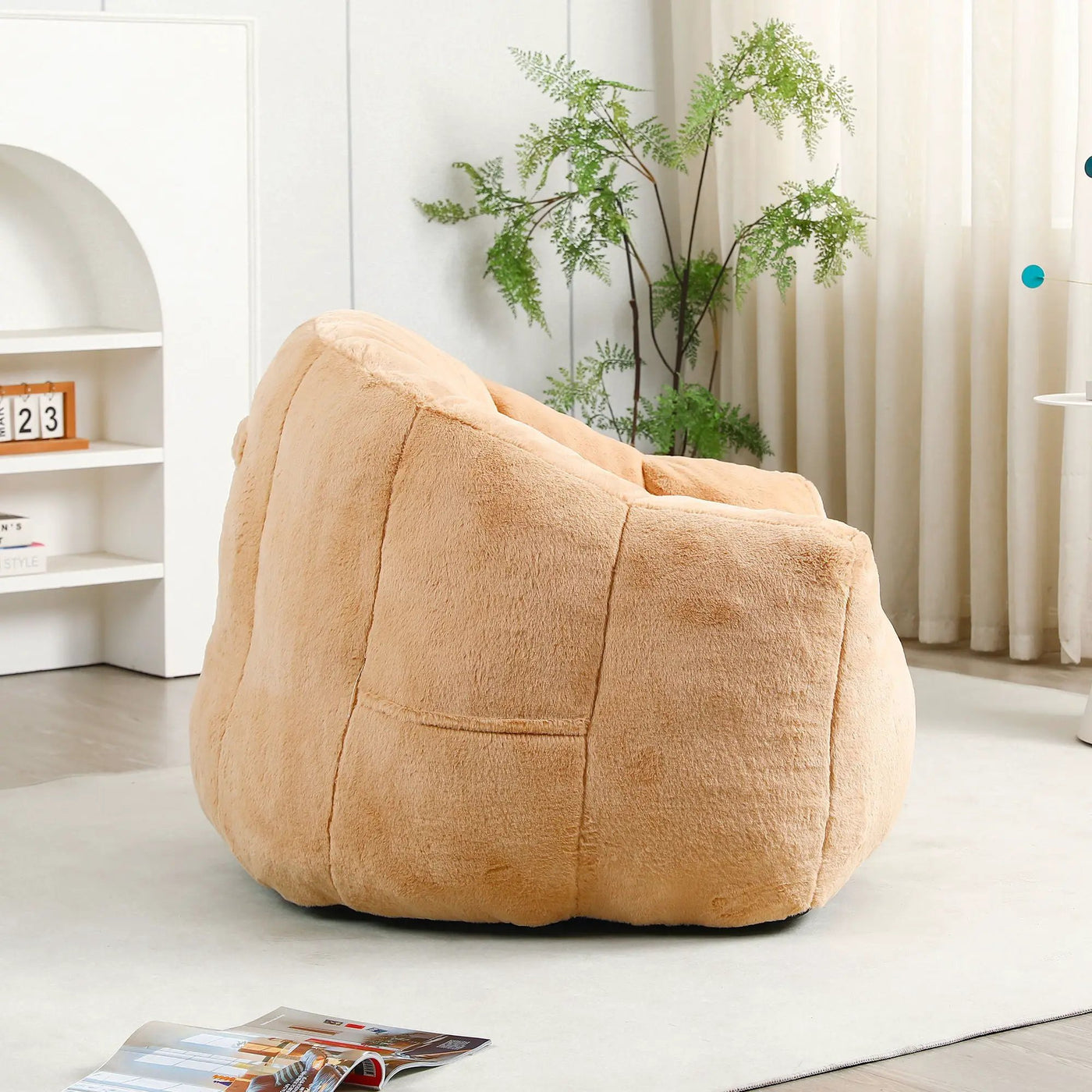 Beanbag Chair, Beanbag Sofa Chair With Armrests Stuffed High Density Foam by HouseOfZazla