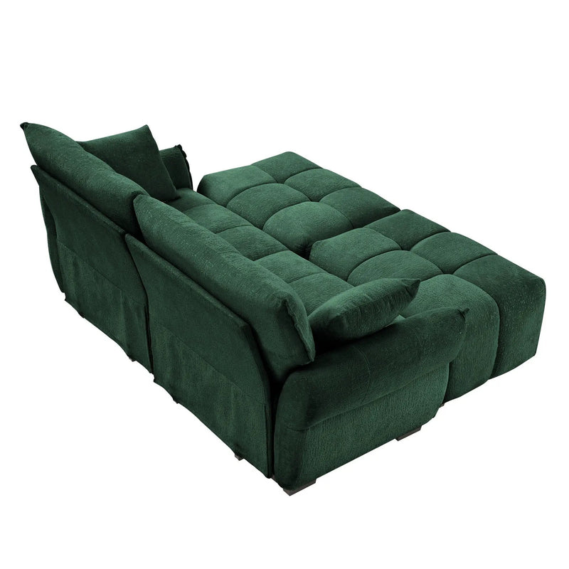 Sofa Set With Ottoman And Pillows, Textured, High Resilience Cushions by Unique Piece Furniture