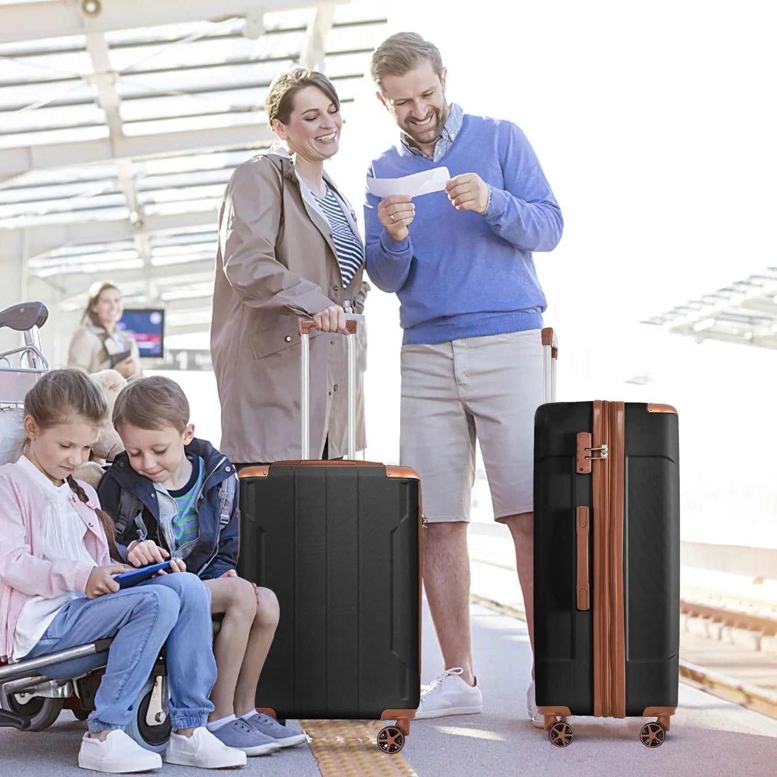 Lightweight Durable ABS Hardshell Luggage - 24 Inch by HouseOfZazla