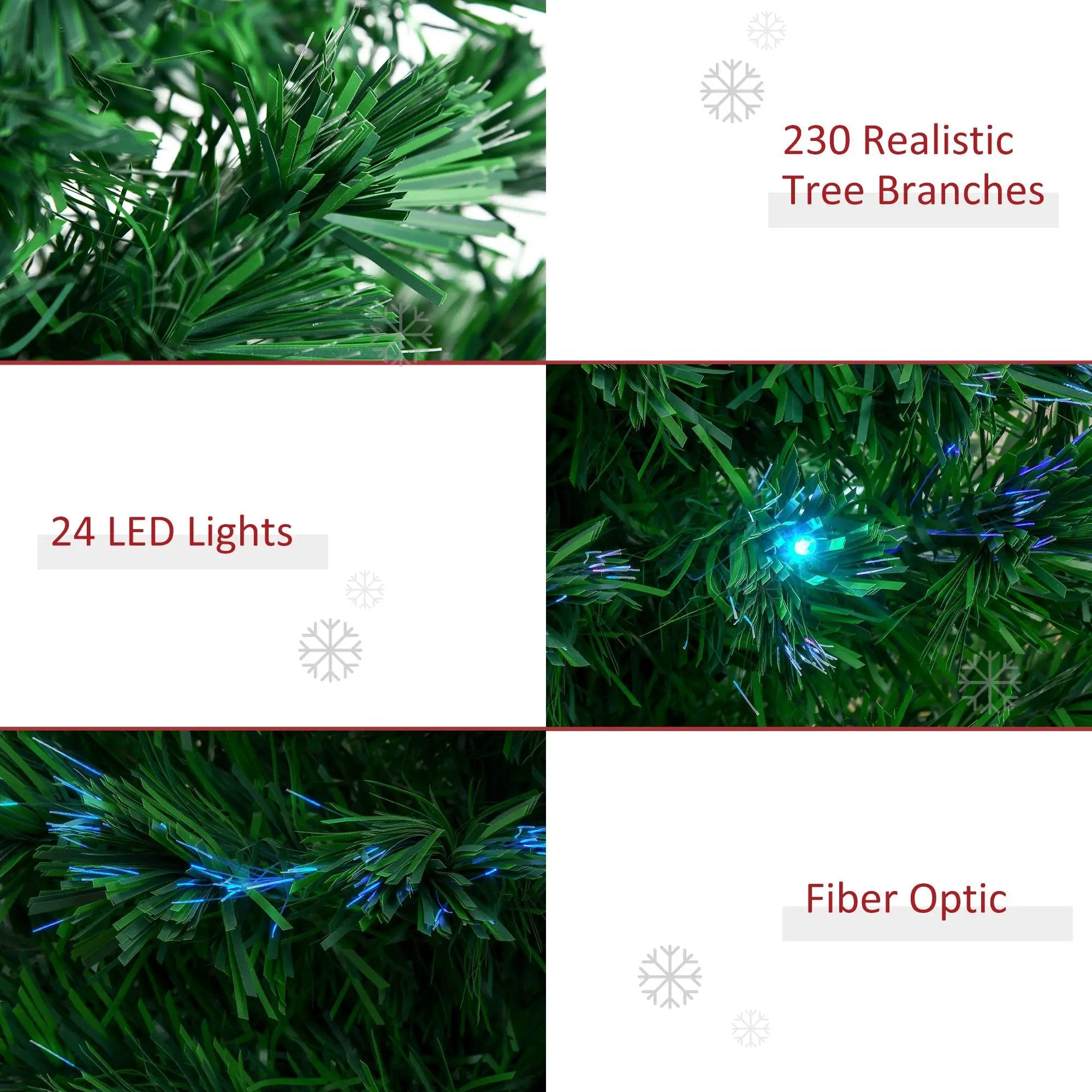 HOMCOM 6' Tall Douglas Fir Pre-Lit Artificial Christmas Tree by HouseOfZazla