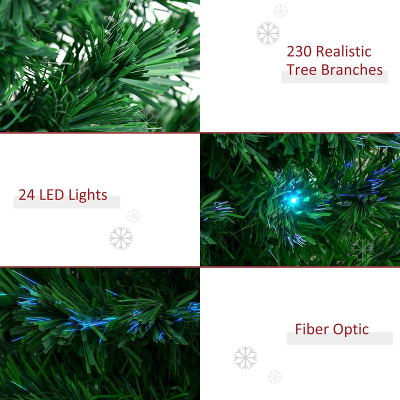 HOMCOM 6' Tall Douglas Fir Pre-Lit Artificial Christmas Tree by HouseOfZazla