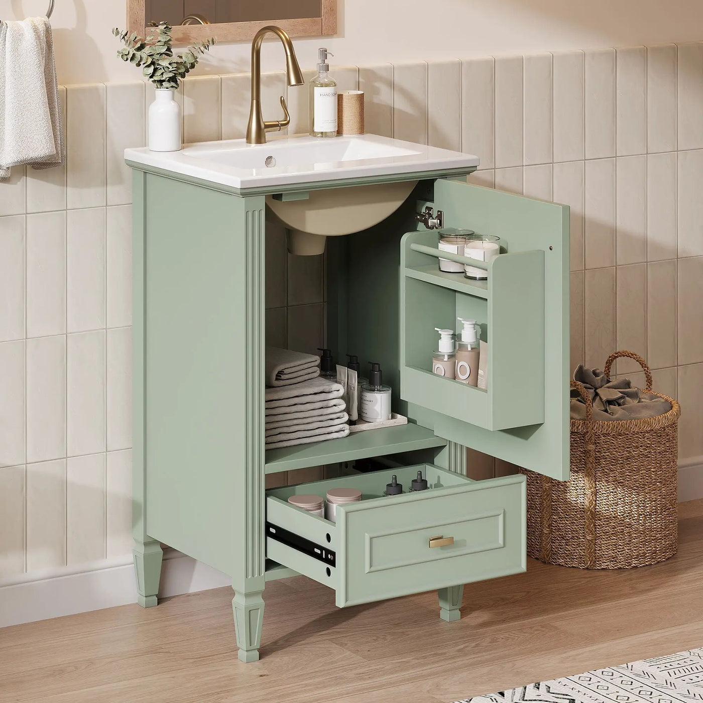 Retro Bathroom Vanity With Sink by HouseOfZazla