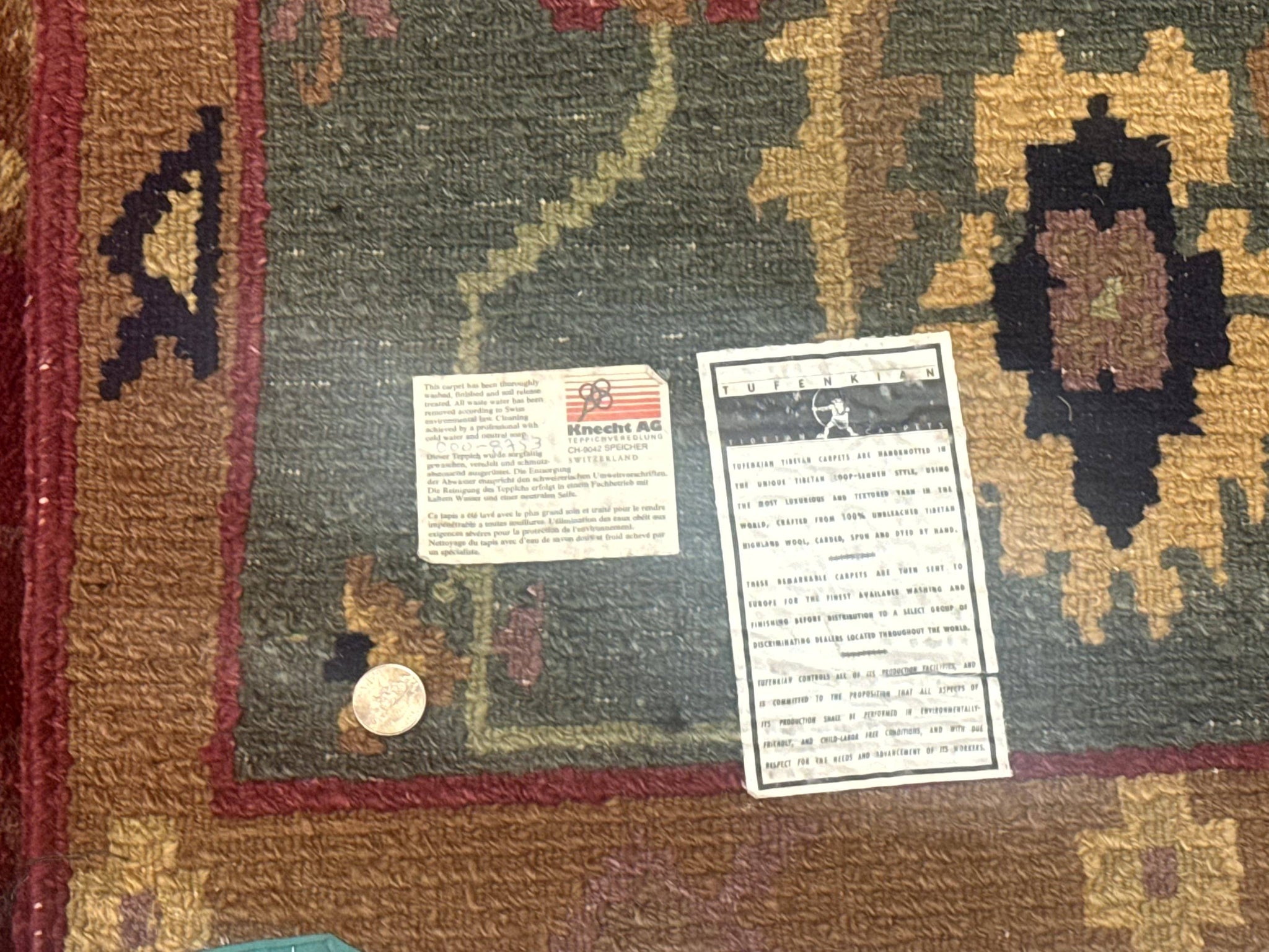Tufenkian Rug 8x10, Tibetan Room Sized Carpet, Soft Thick Wool Pile by Jewel Rugs