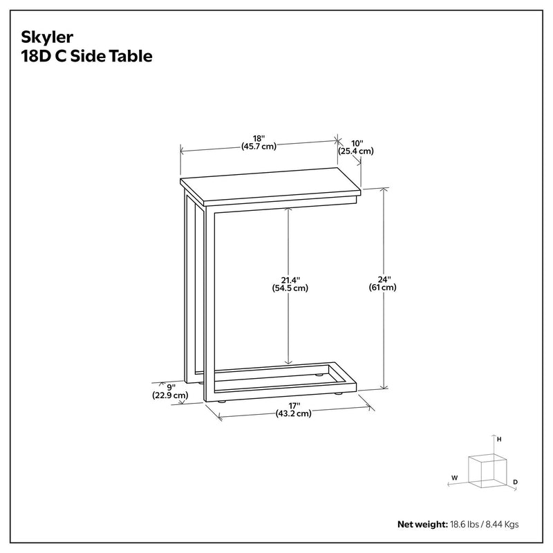 Skyler - Handcrafted C Side Table by HouseOfZazla