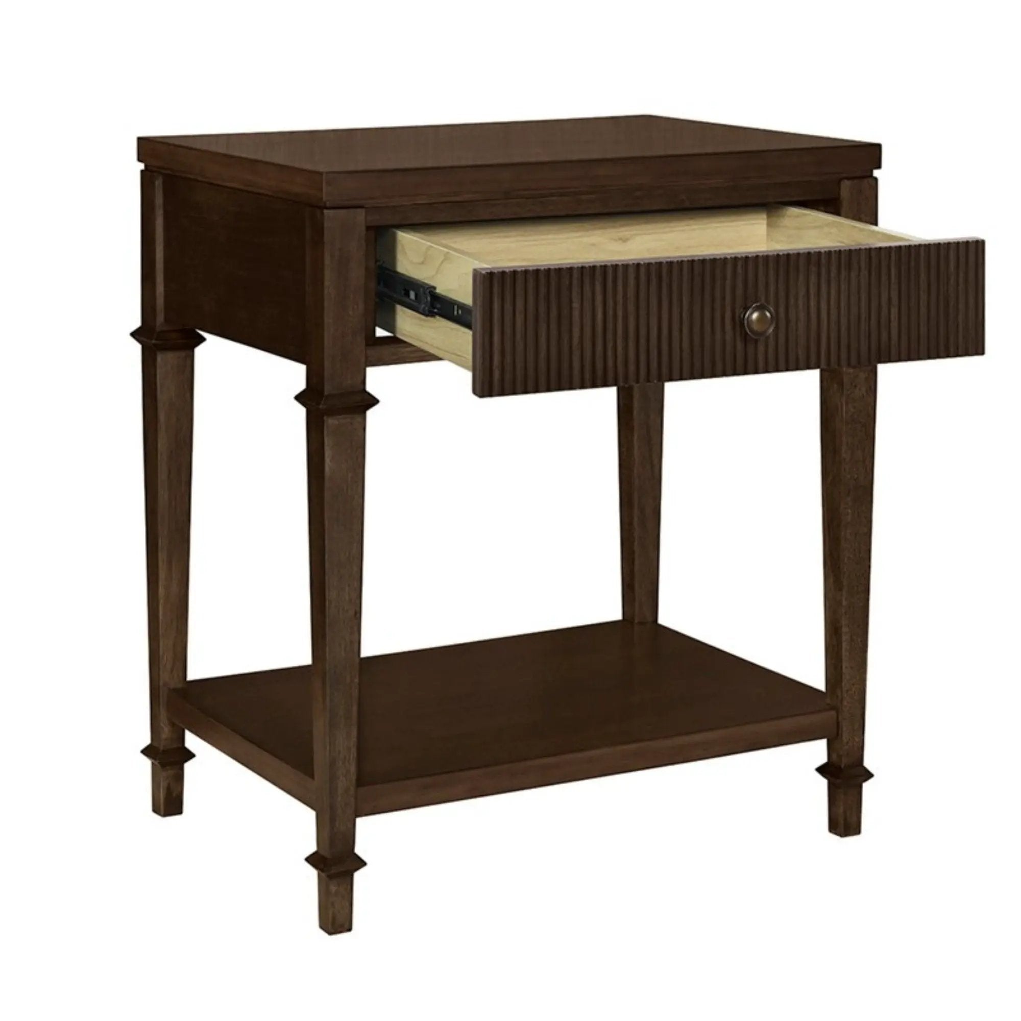 Kenna - Nightstand With Storage - Dark Coffee by HouseOfZazla