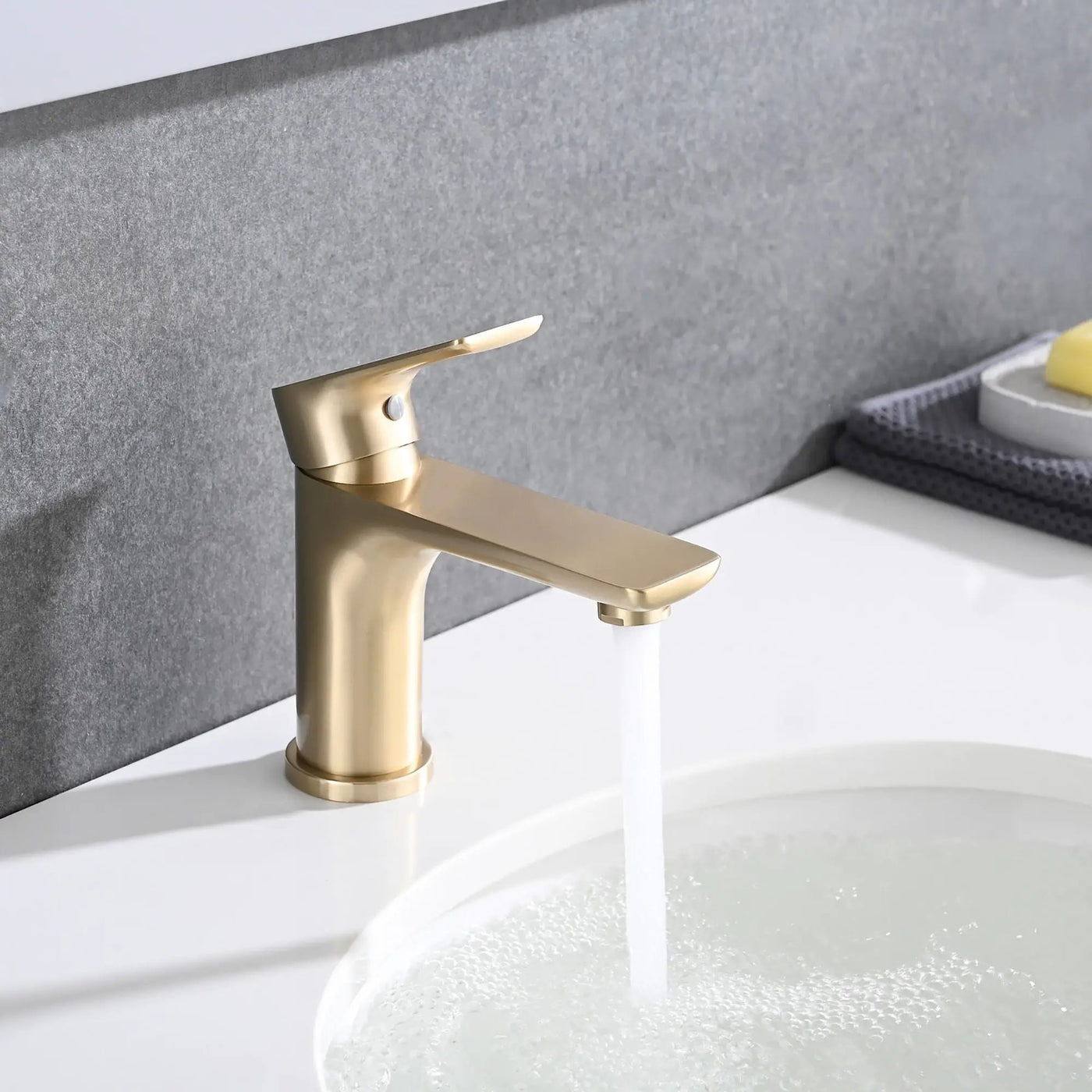 Modern Bathroom Sink Faucet Single Handle Brass Countertop Mount by HouseOfZazla